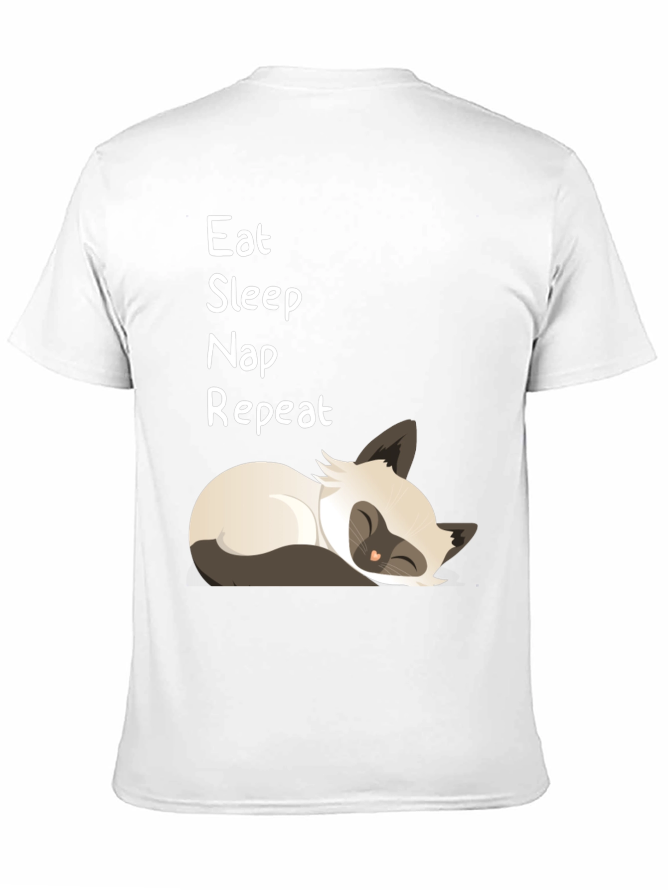 Eat Sleep Nap Repeat T-Shirt - Cat Lover Tee