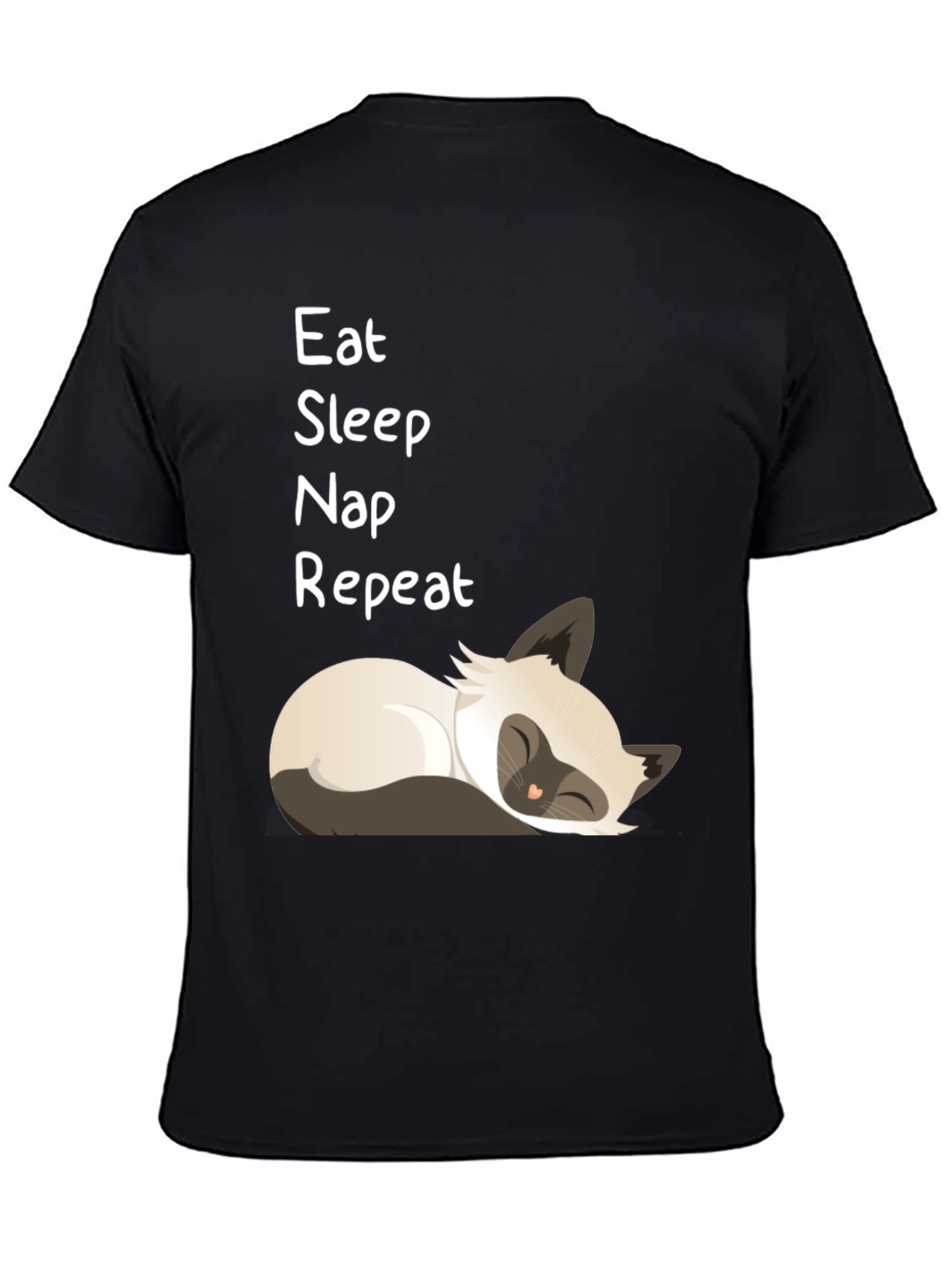 Eat Sleep Nap Repeat T-Shirt - Cat Lover Tee