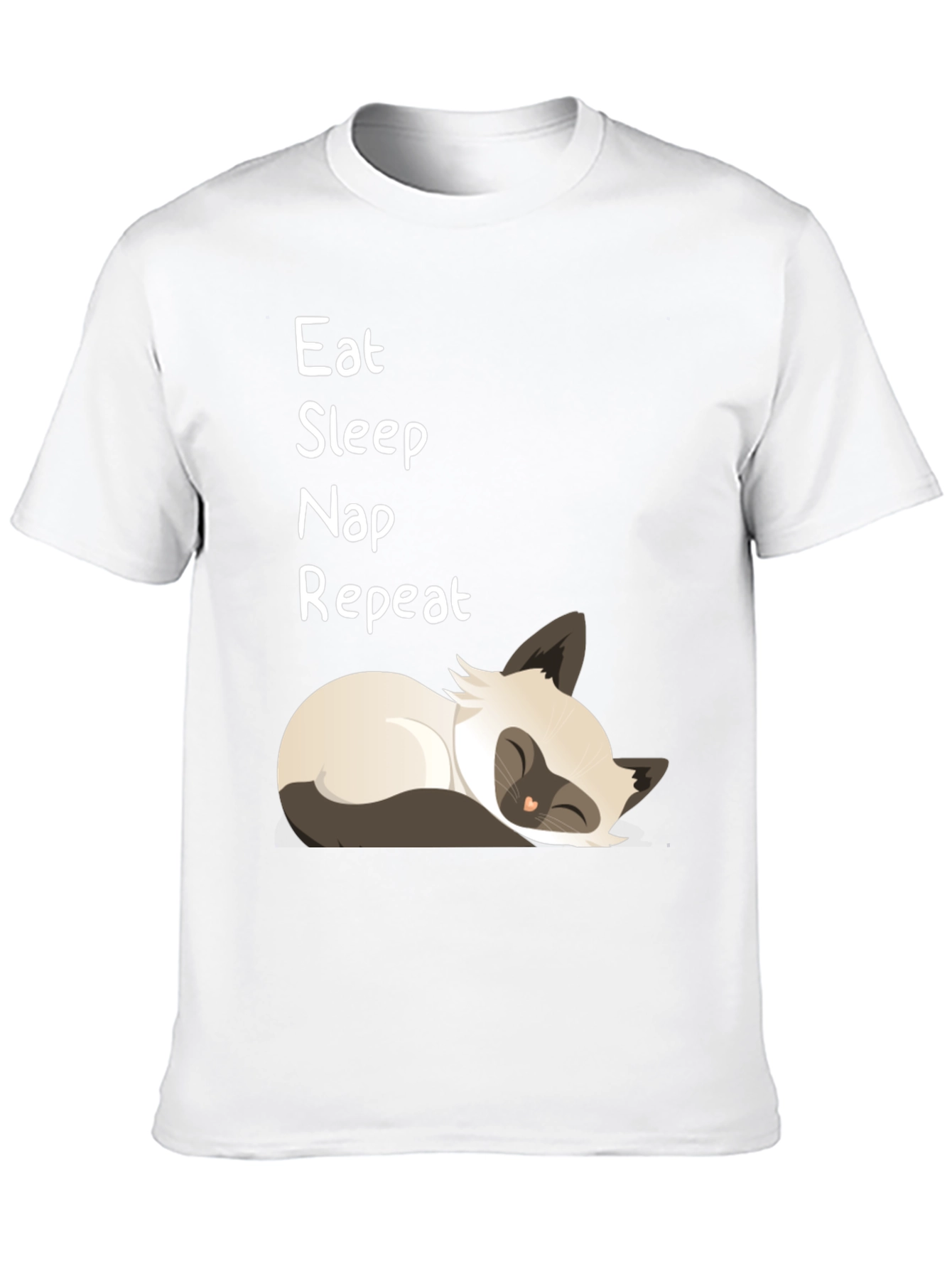 Eat Sleep Nap Repeat T-Shirt - Cat Lover Tee