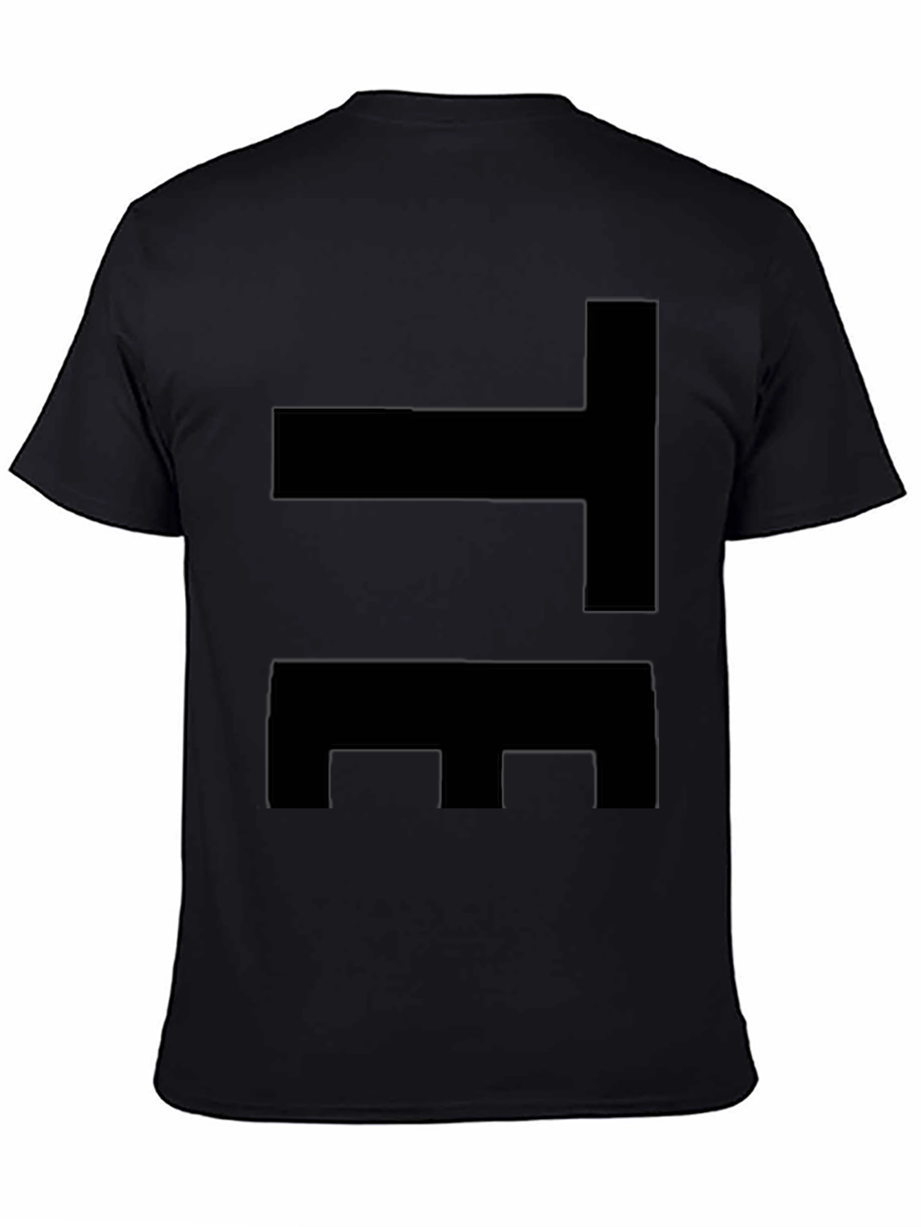 Modern Abstract Graphic Tee - Black