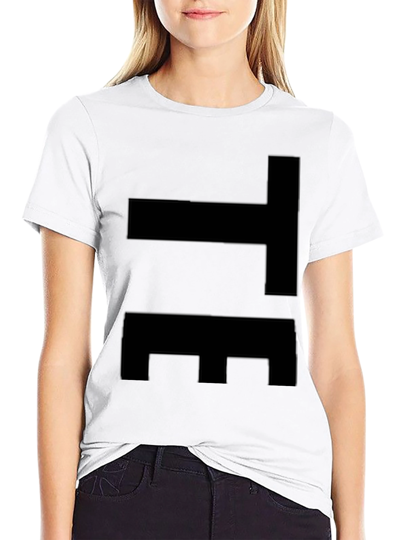 Modern Abstract Graphic Tee - Black