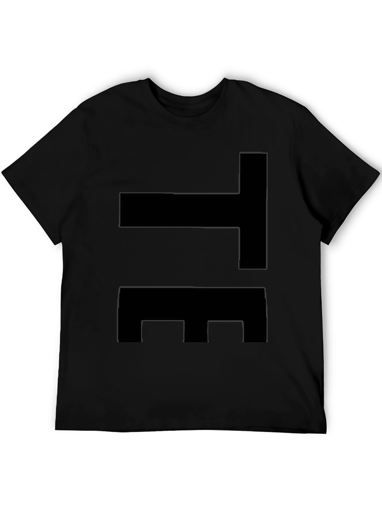 Modern Abstract Graphic Tee - Black