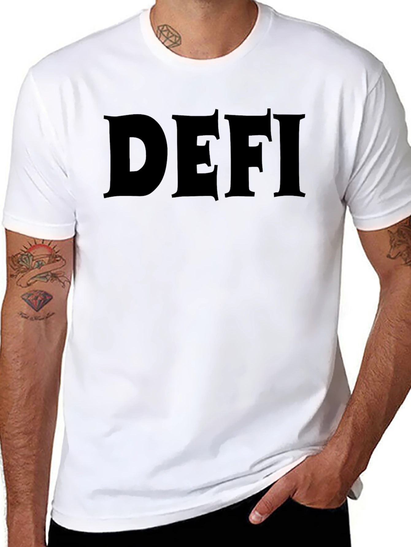 DEFI Graphic T-Shirt - Black Cotton Tee