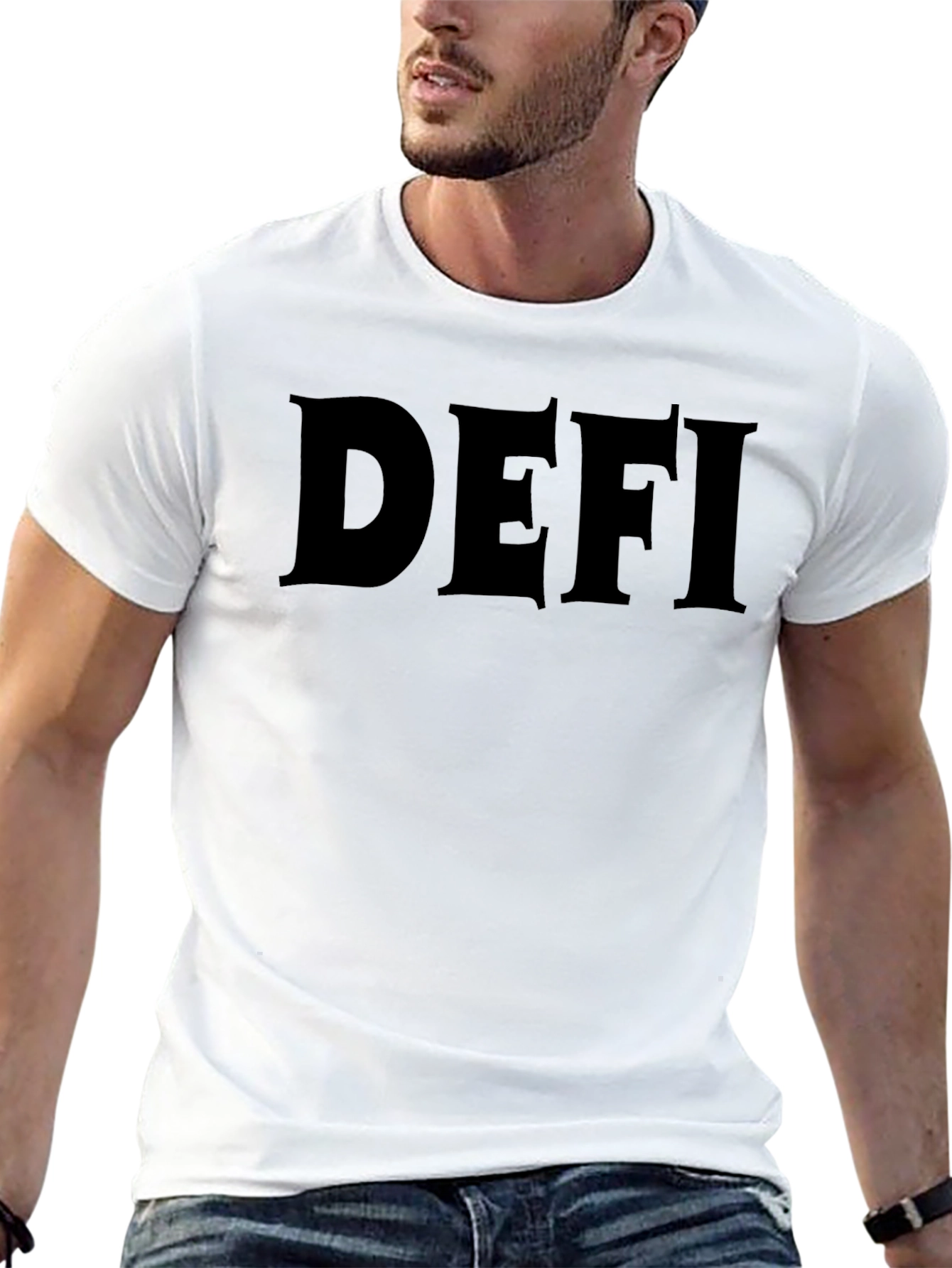 DEFI Graphic T-Shirt - Black Cotton Tee