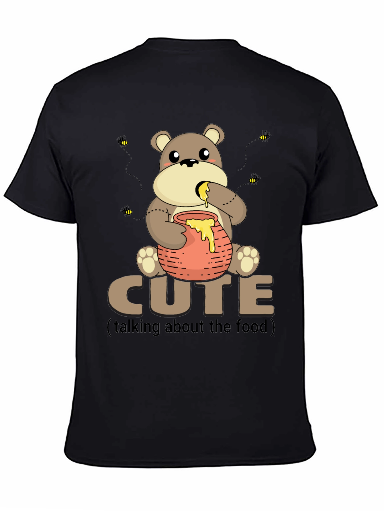 Cute Bear with Honey Pot Graphic T-Shirt
