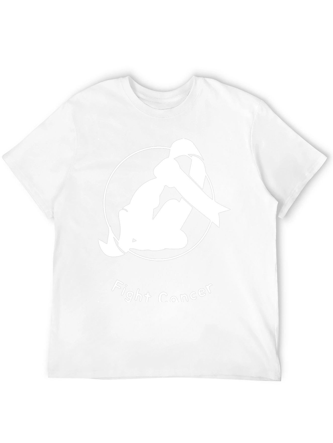 Fight Cancer Ribbon T-Shirt - Black Unisex Tee