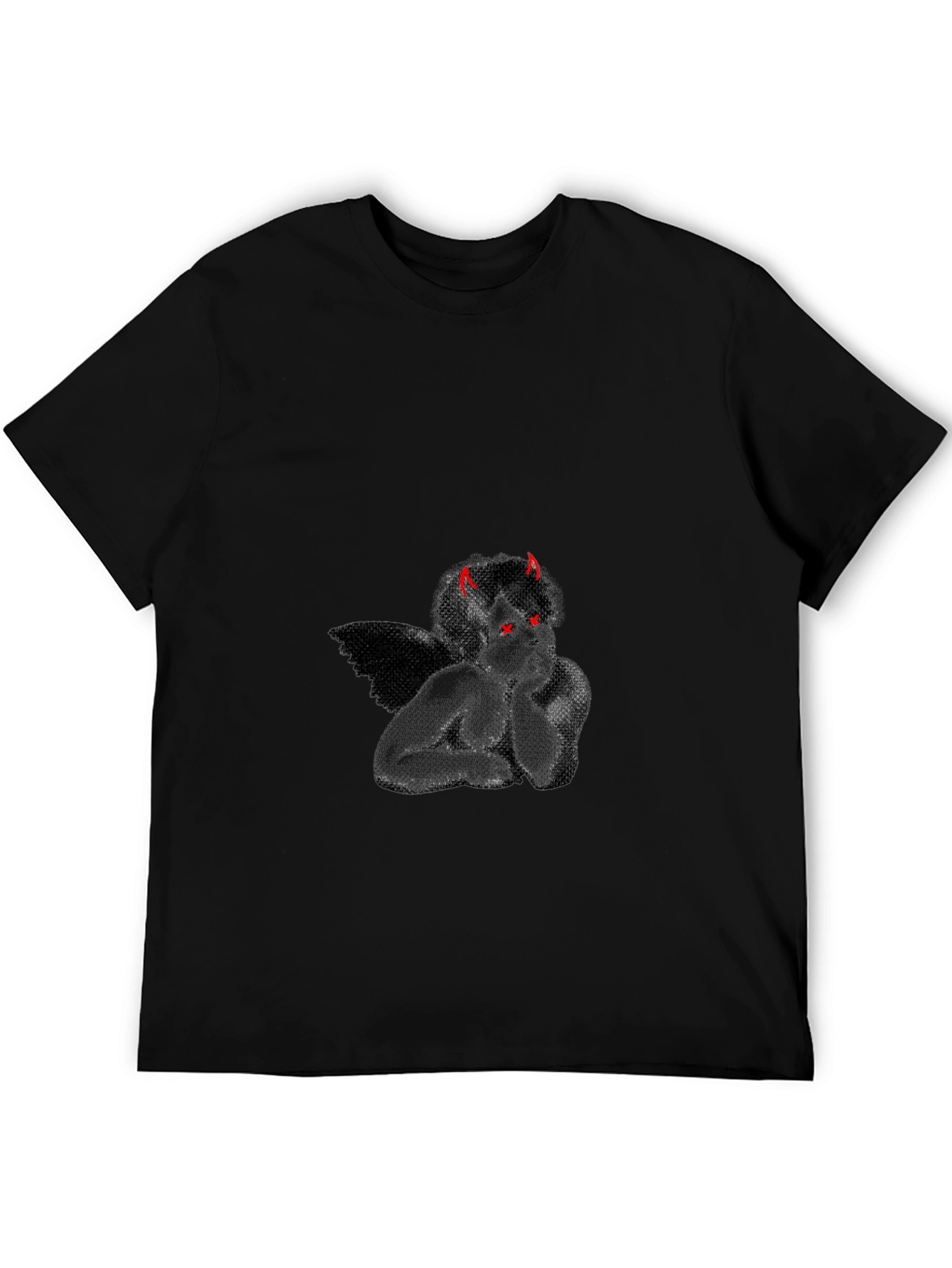 Devil Angel Graphic Tee - Edgy Dark Style