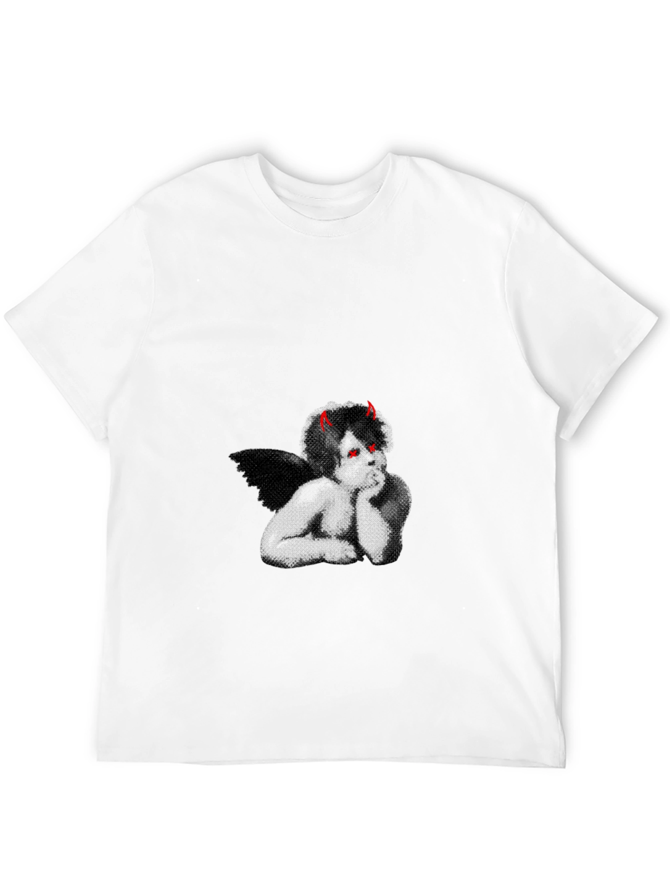 Devil Angel Graphic Tee - Edgy Dark Style