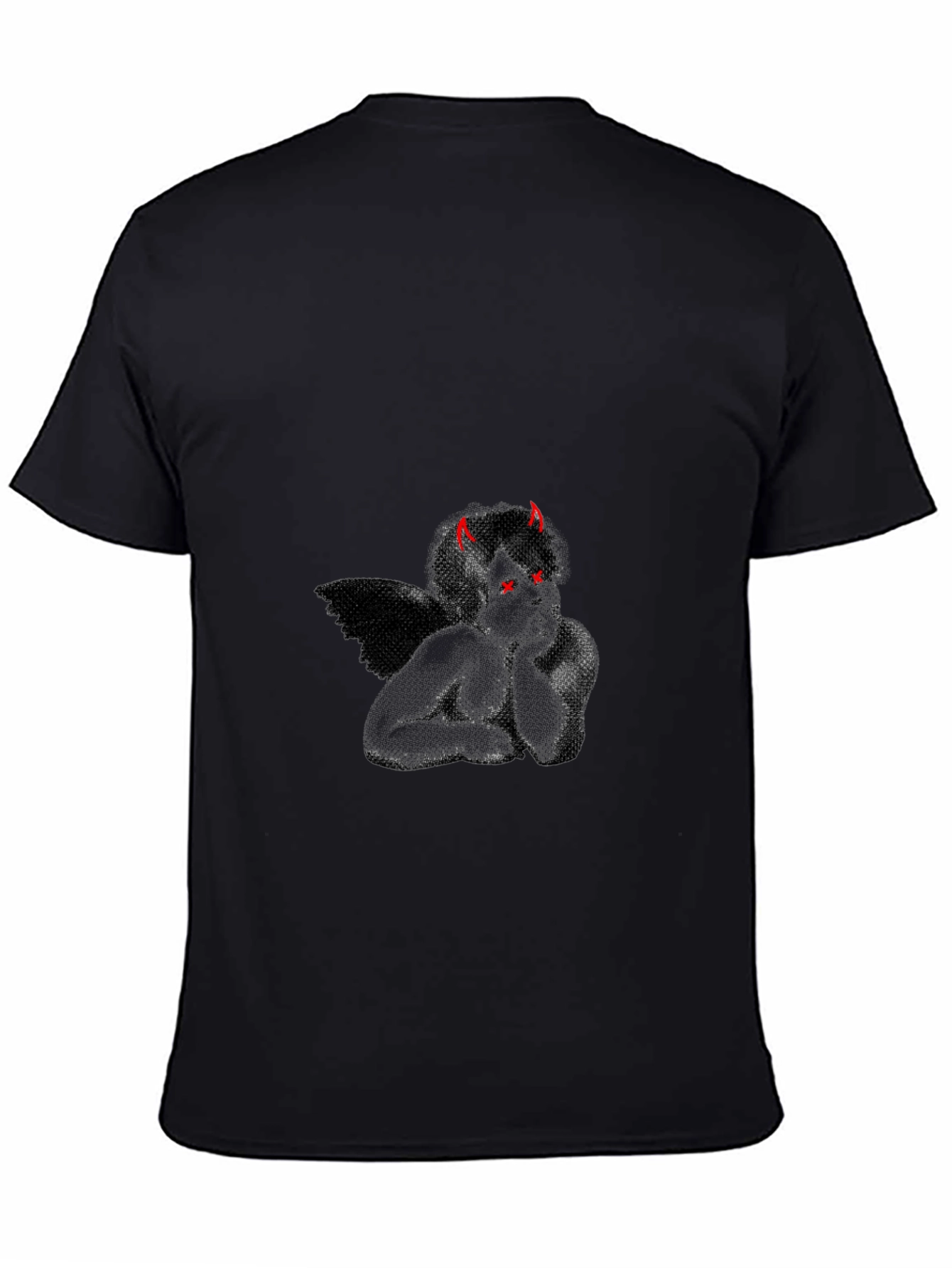 Devil Angel Graphic Tee - Edgy Dark Style