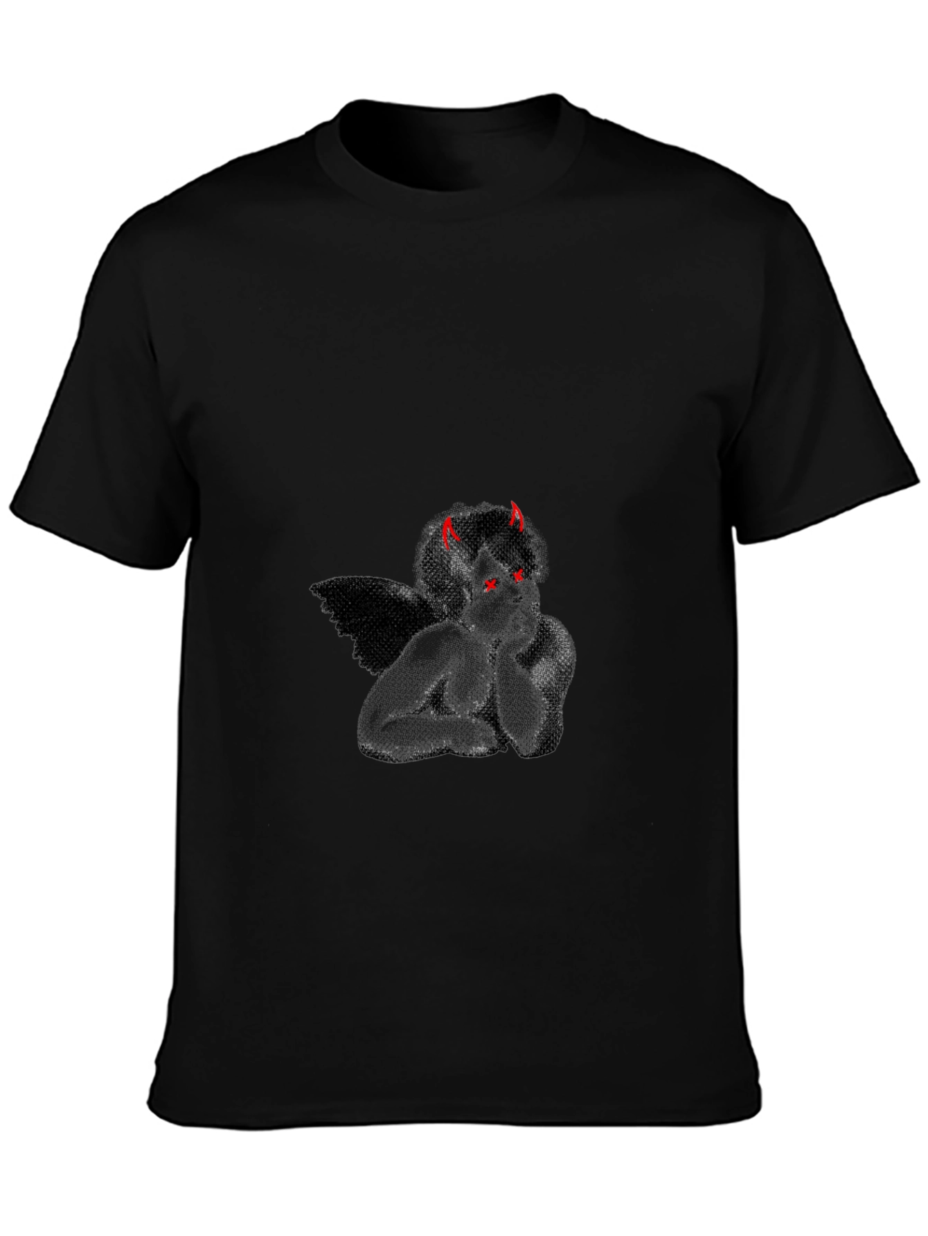Devil Angel Graphic Tee - Edgy Dark Style