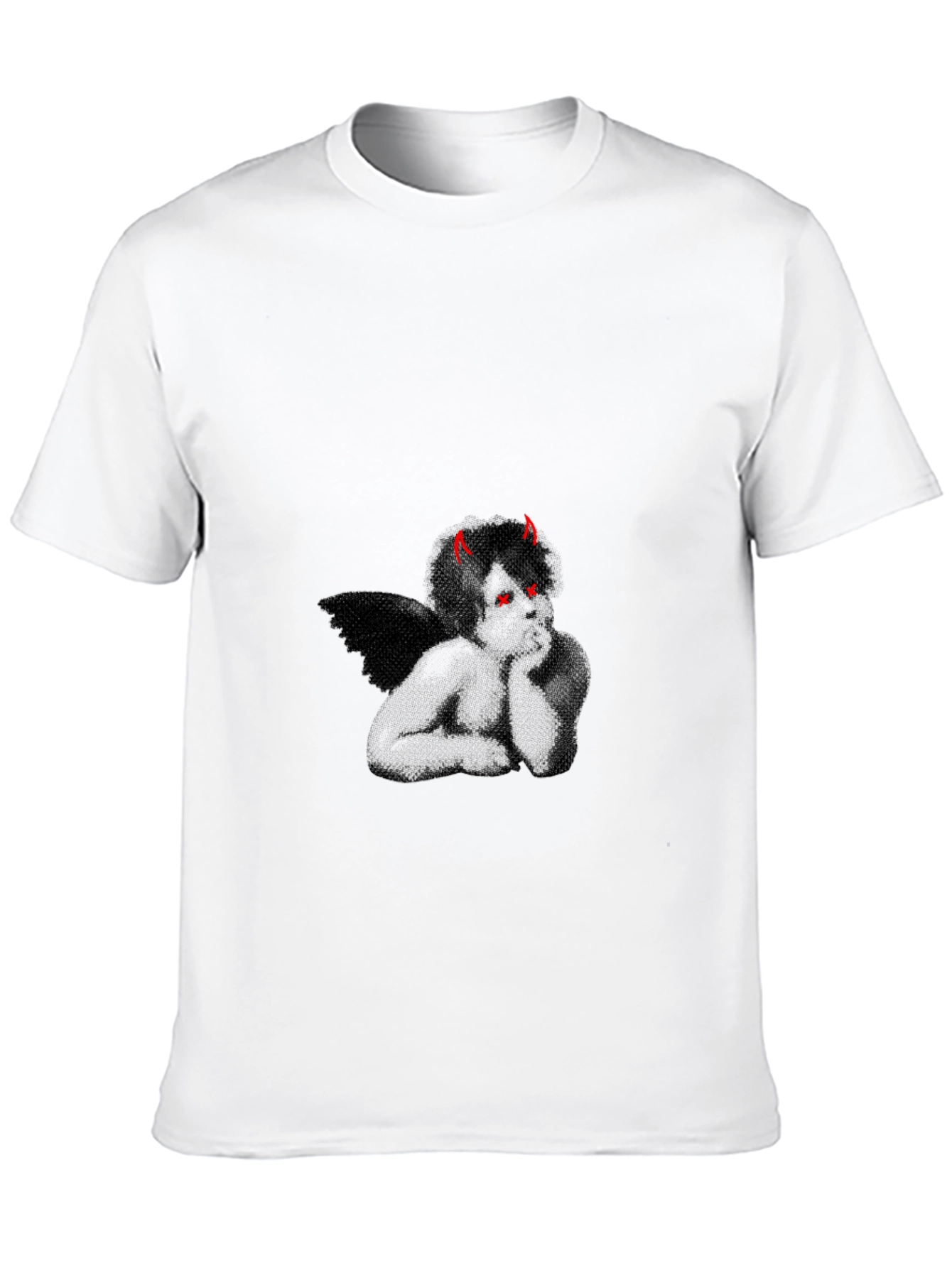 Devil Angel Graphic Tee - Edgy Dark Style