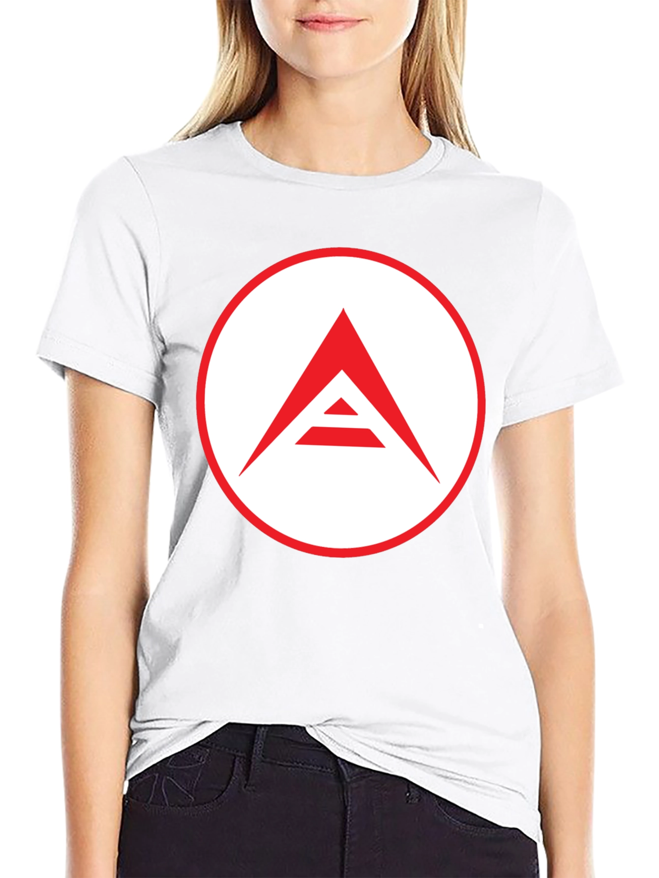 Mens Black T-Shirt with Geometric Logo