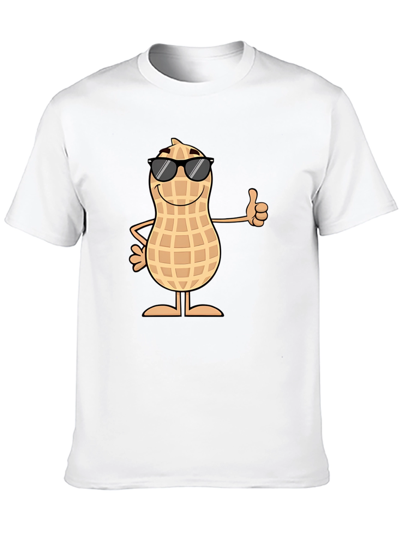 Cool Peanut Graphic Tee - Black Cotton T-Shirt