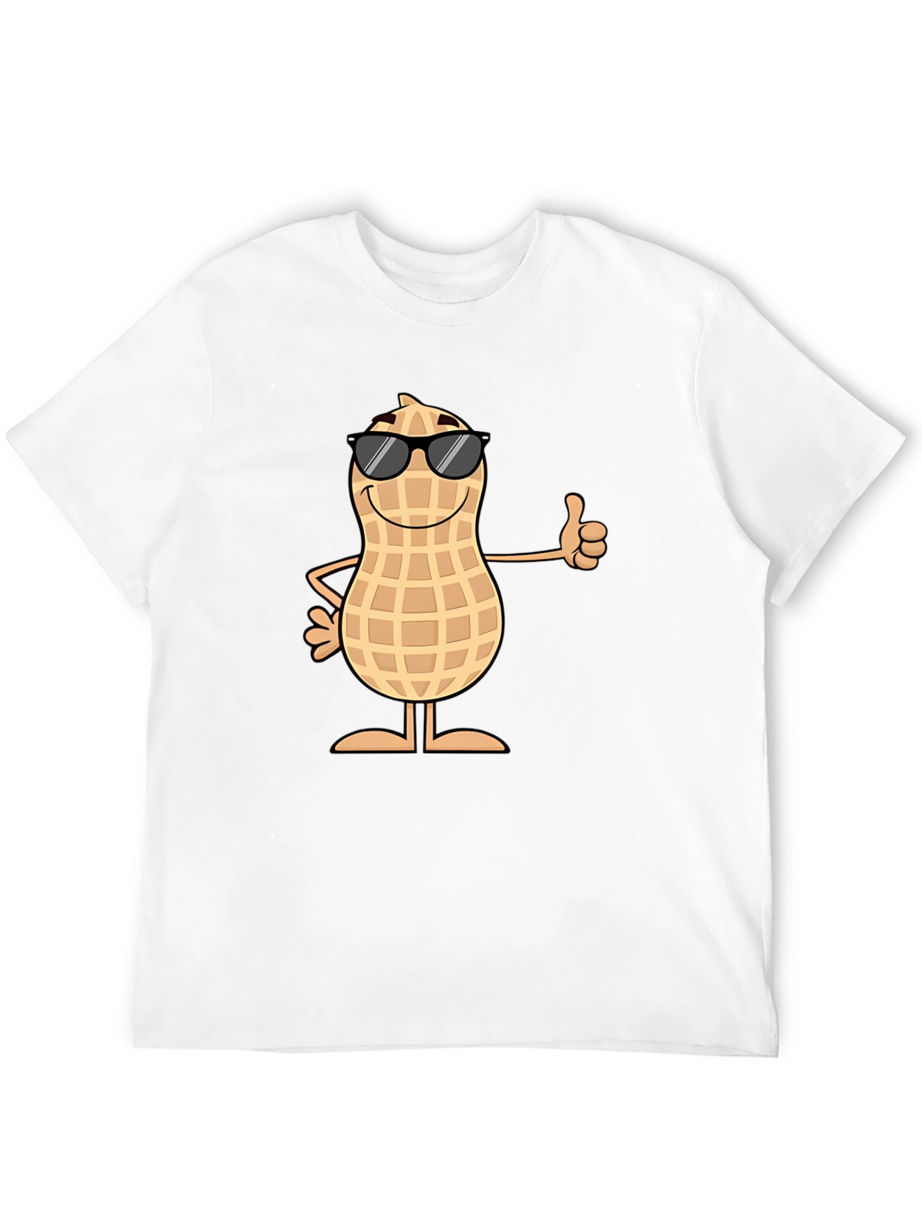 Cool Peanut Graphic Tee - Black Cotton T-Shirt