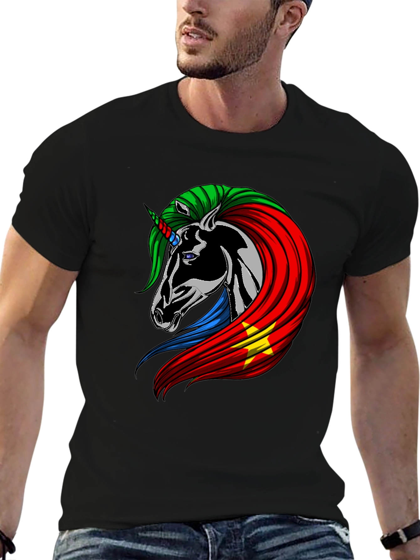 Unicorn Sudan Flag Graphic Tee