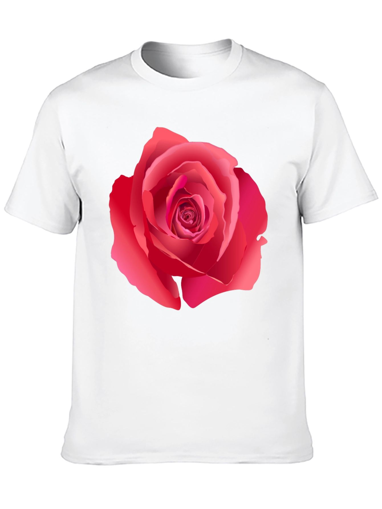 Bold Rose Graphic Print Black T-Shirt