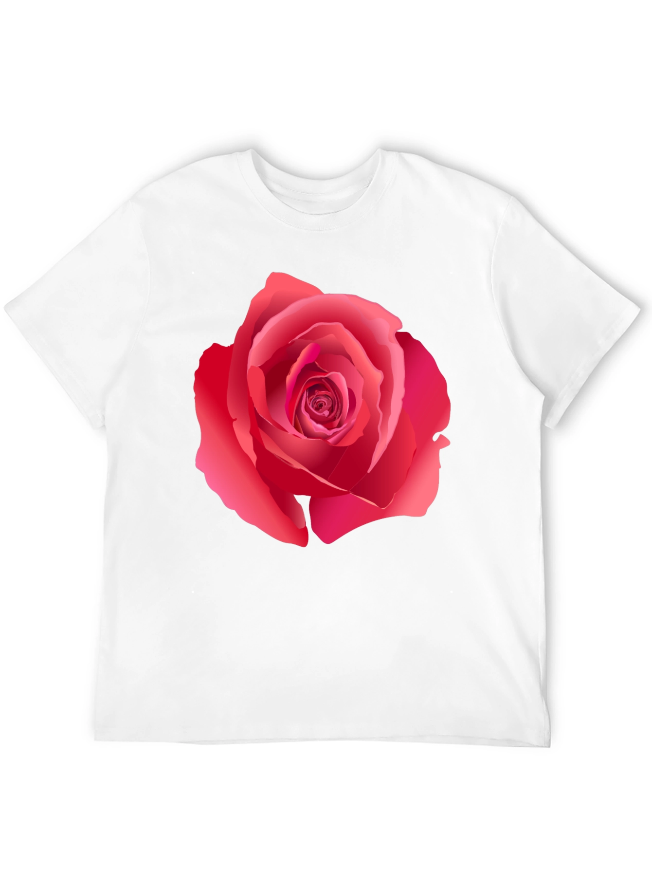 Bold Rose Graphic Print Black T-Shirt