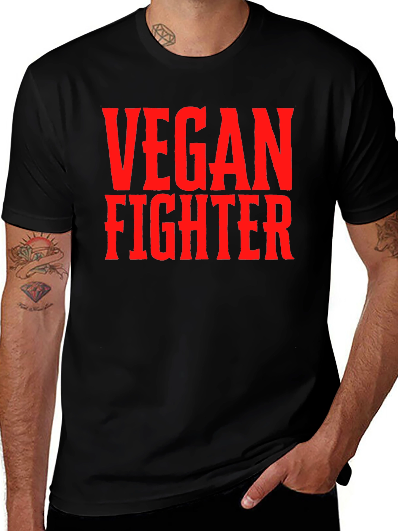 Vegan Fighter T-Shirt - Bold Statement Tee