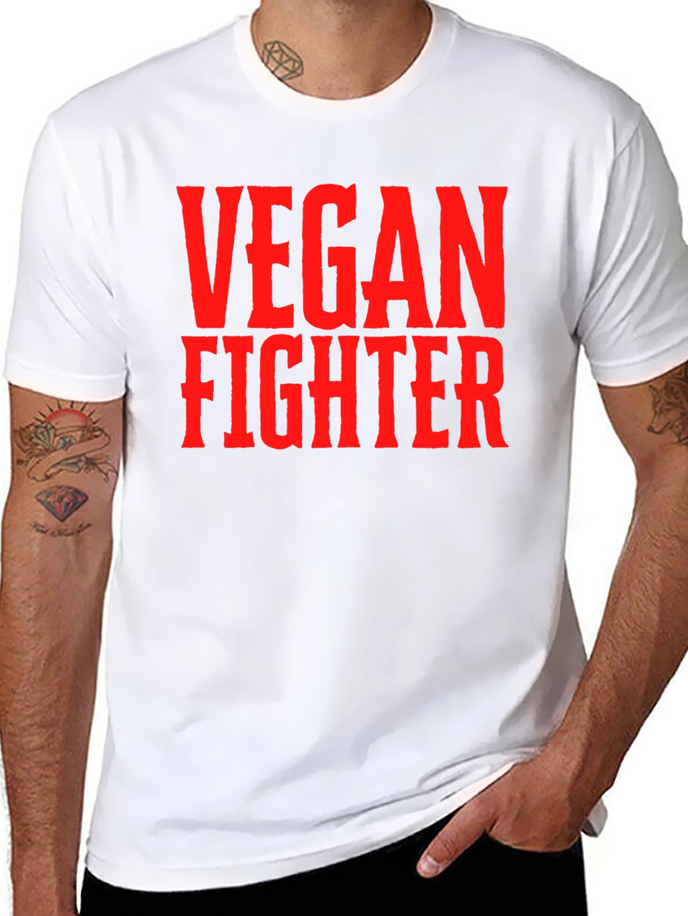 Vegan Fighter T-Shirt - Bold Statement Tee