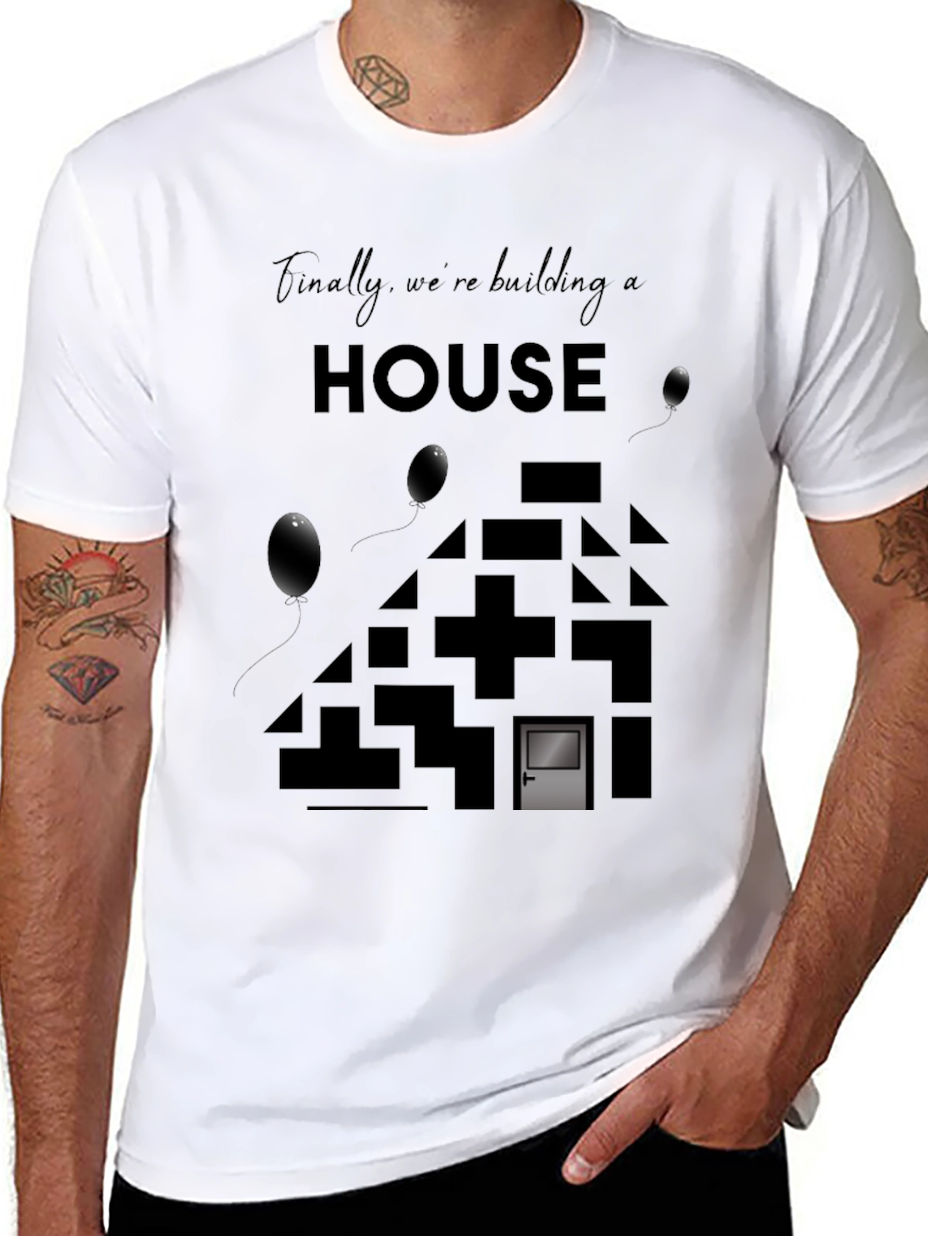Building a House Tee - Modern Design T-Shirt