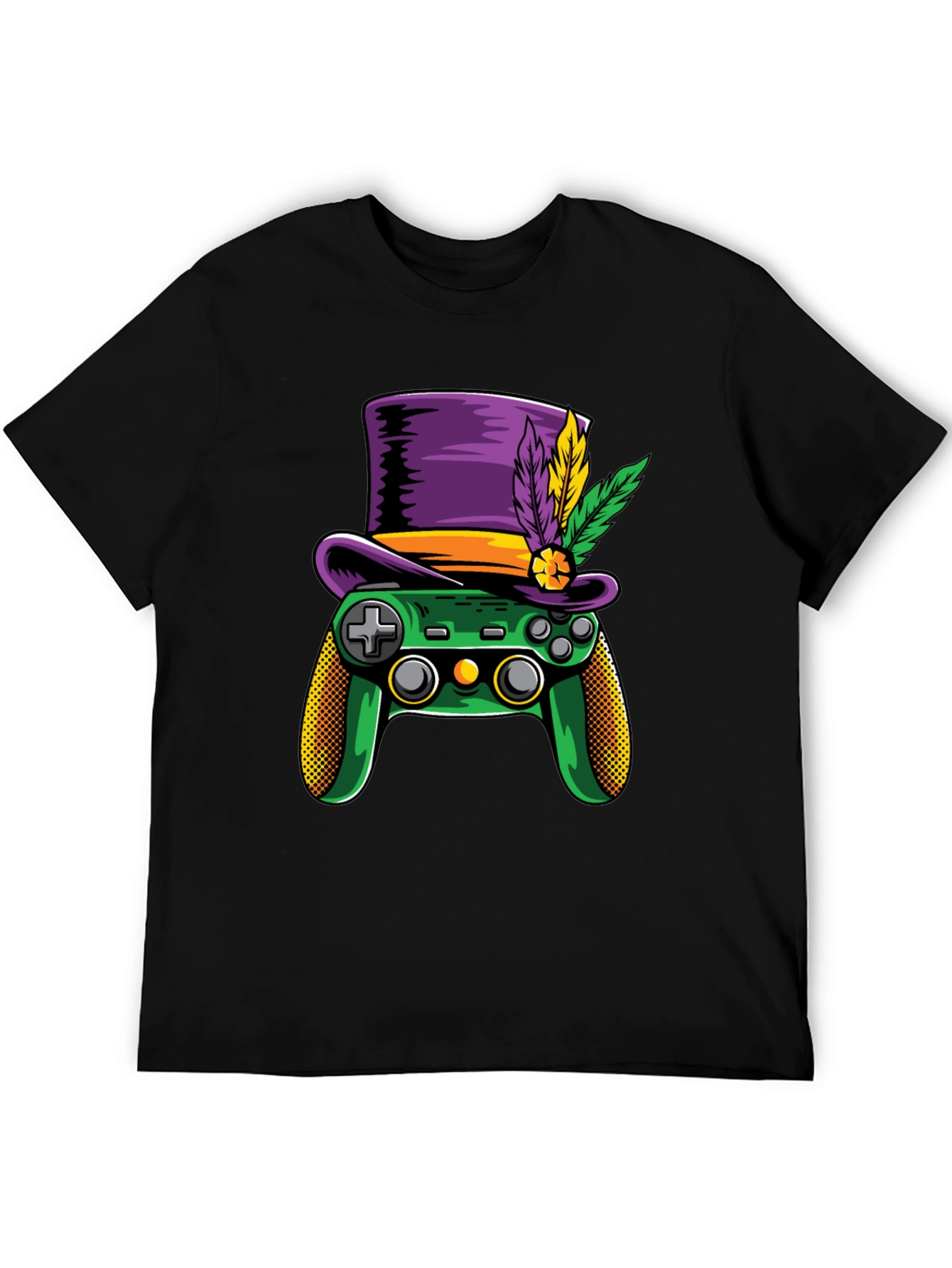 Gamer Mardi Gras T-Shirt - Controller with Hat