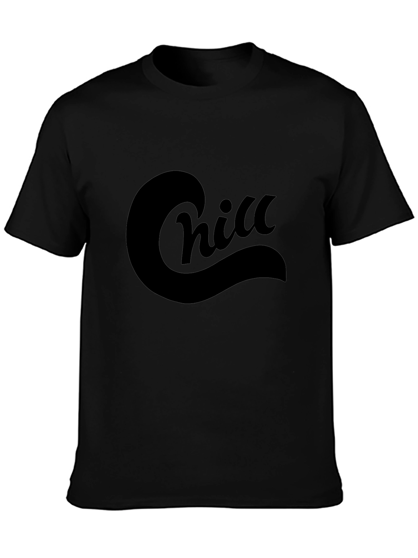Chill Graphic Tee - Relaxed Fit Black T-Shirt