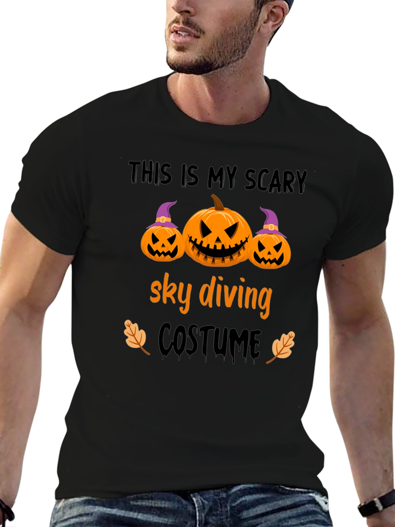 Scary Skydiving Costume Halloween T-Shirt
