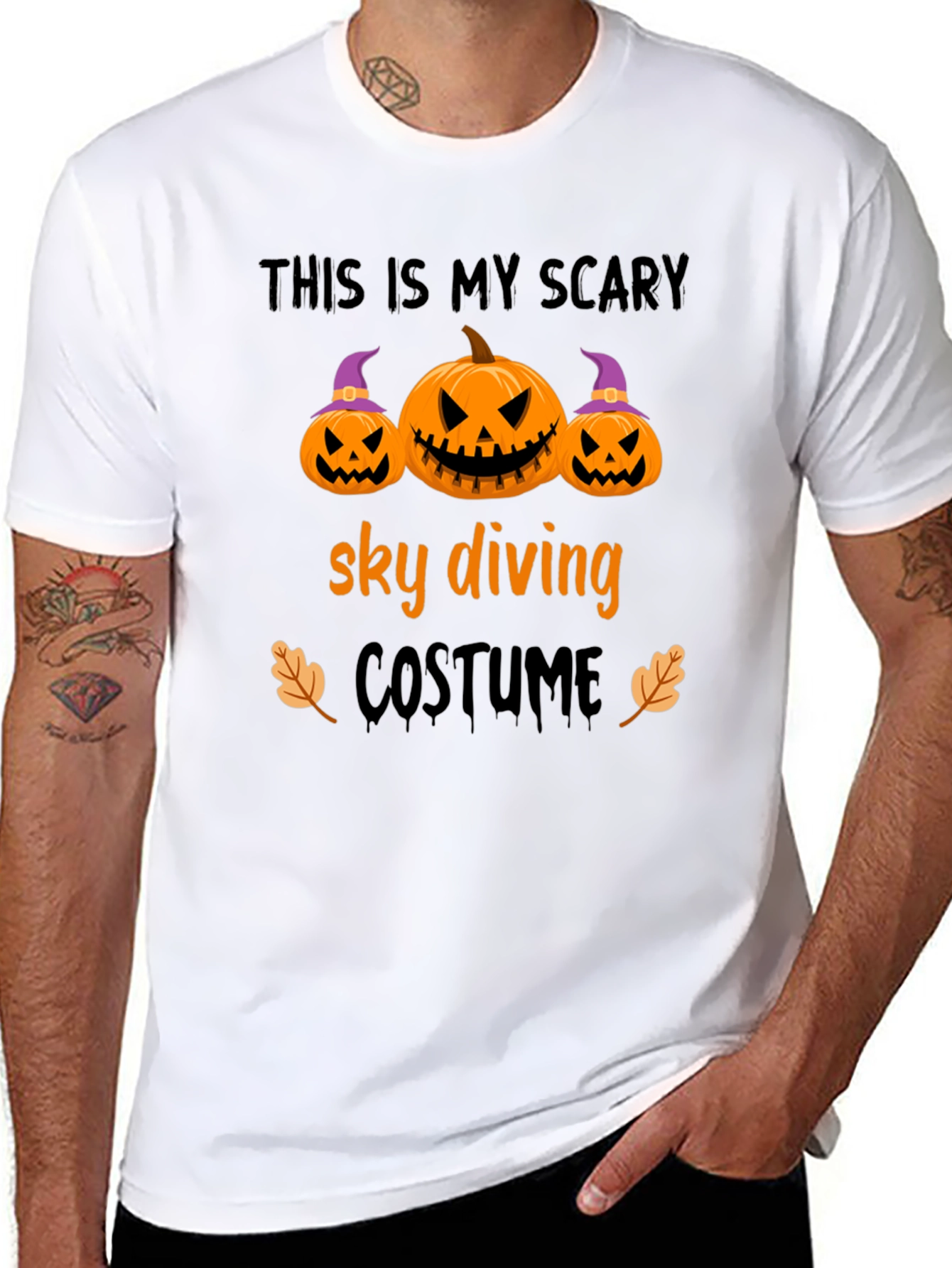 Scary Skydiving Costume Halloween T-Shirt