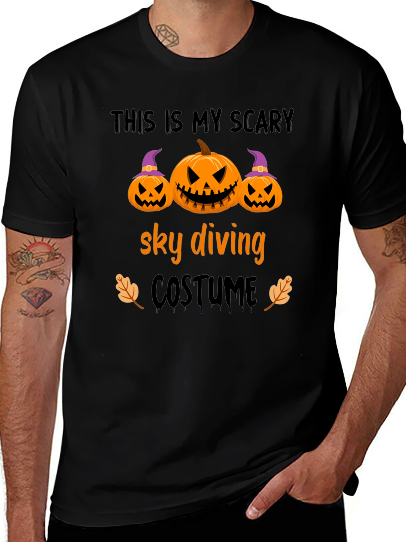 Scary Skydiving Costume Halloween T-Shirt