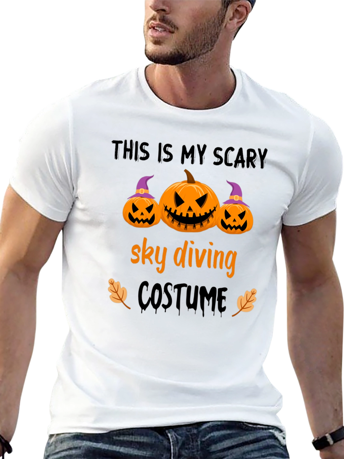 Scary Skydiving Costume Halloween T-Shirt