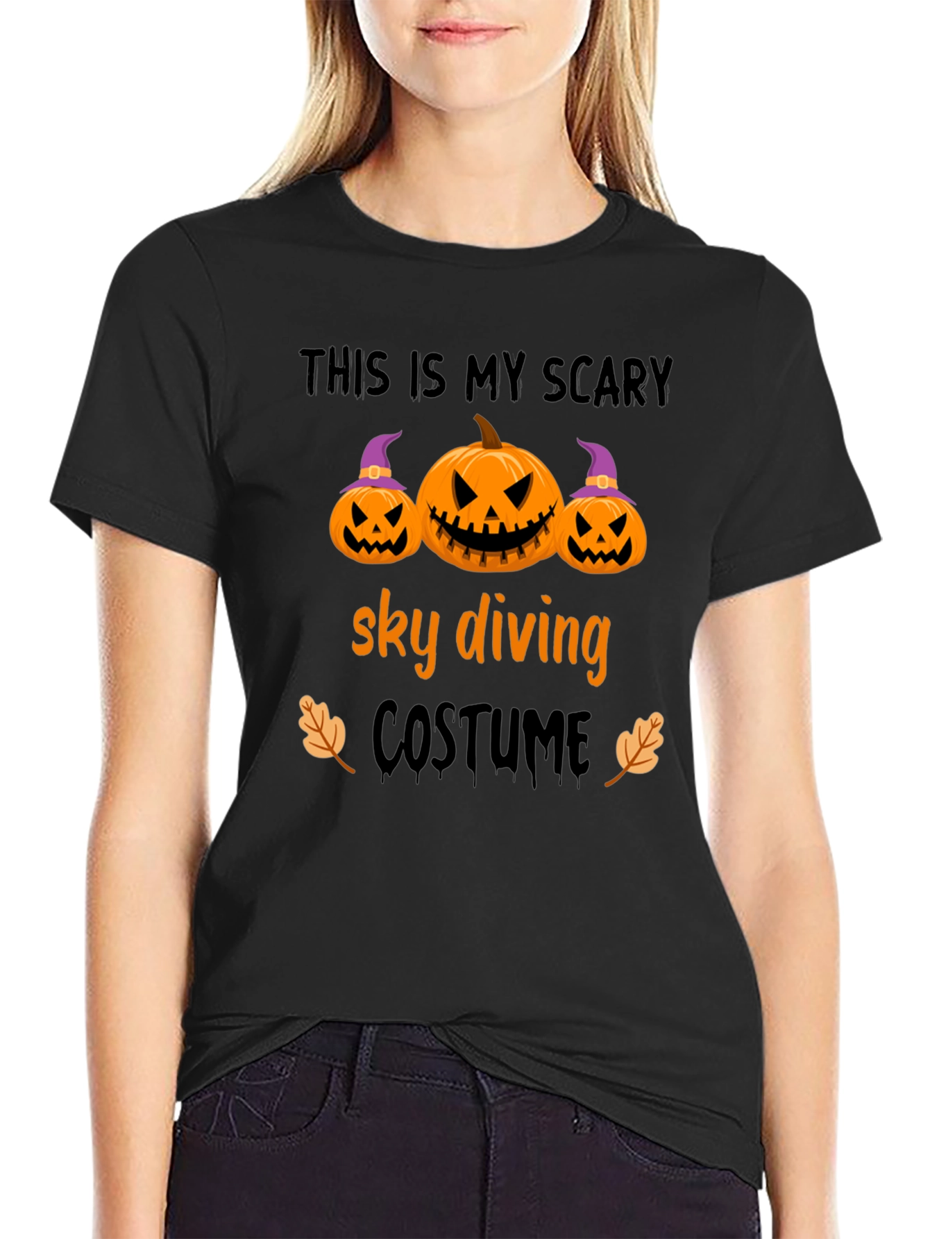 Scary Skydiving Costume Halloween T-Shirt