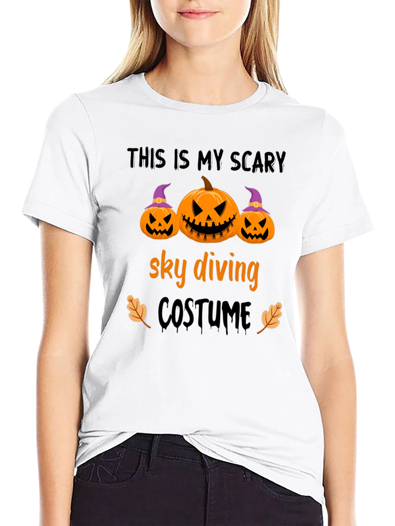 Scary Skydiving Costume Halloween T-Shirt