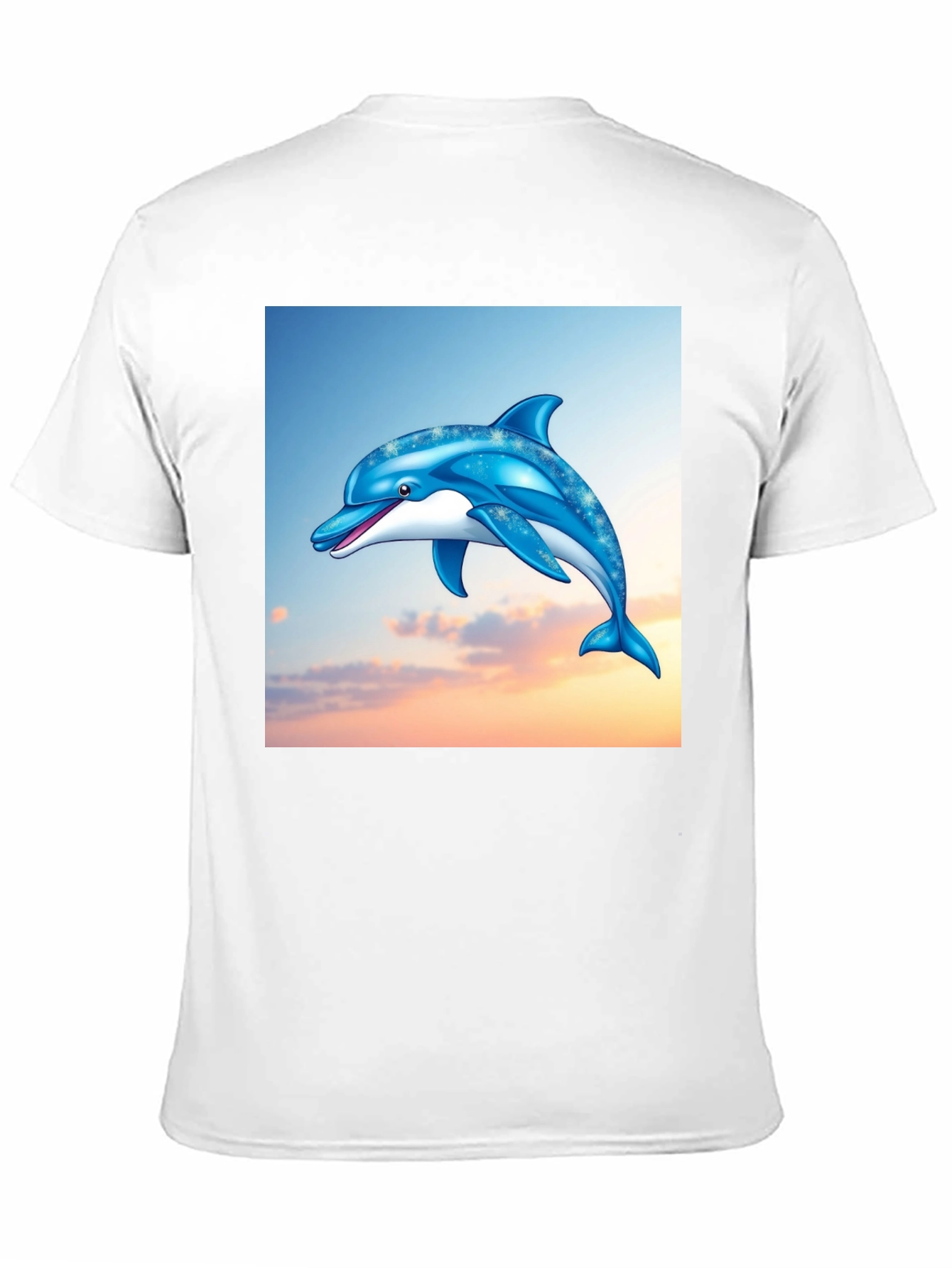 Dolphin Graphic Print Black T-Shirt