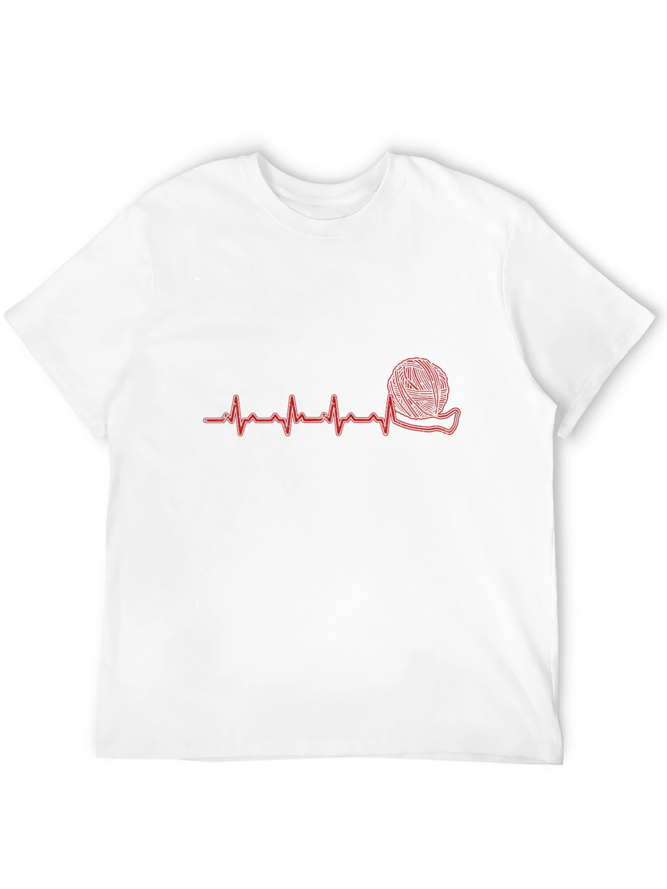 Knitting Heartbeat T-Shirt - Perfect for Yarn Lovers!