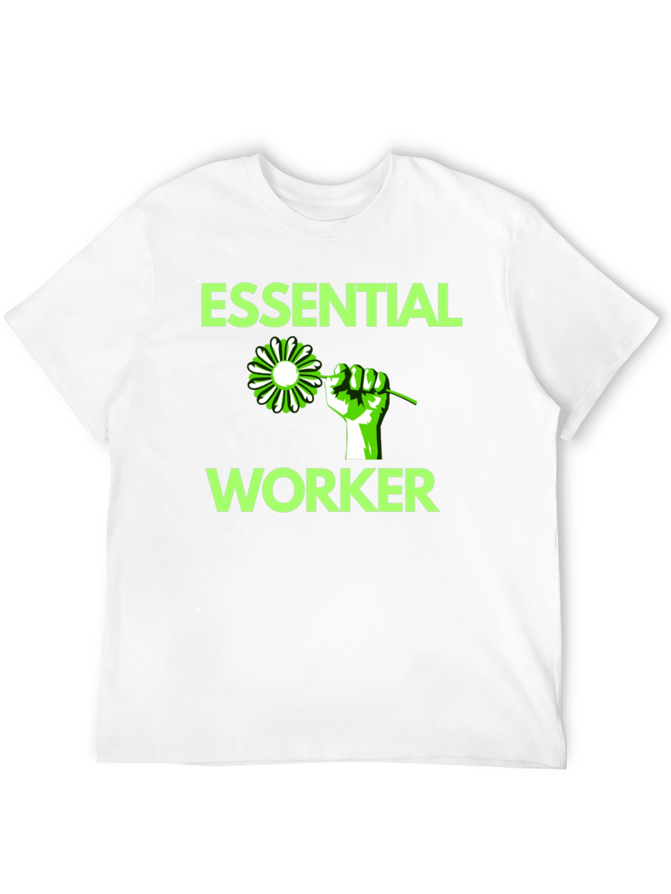 Essential Worker Graphic Tee - Black Cotton Blend