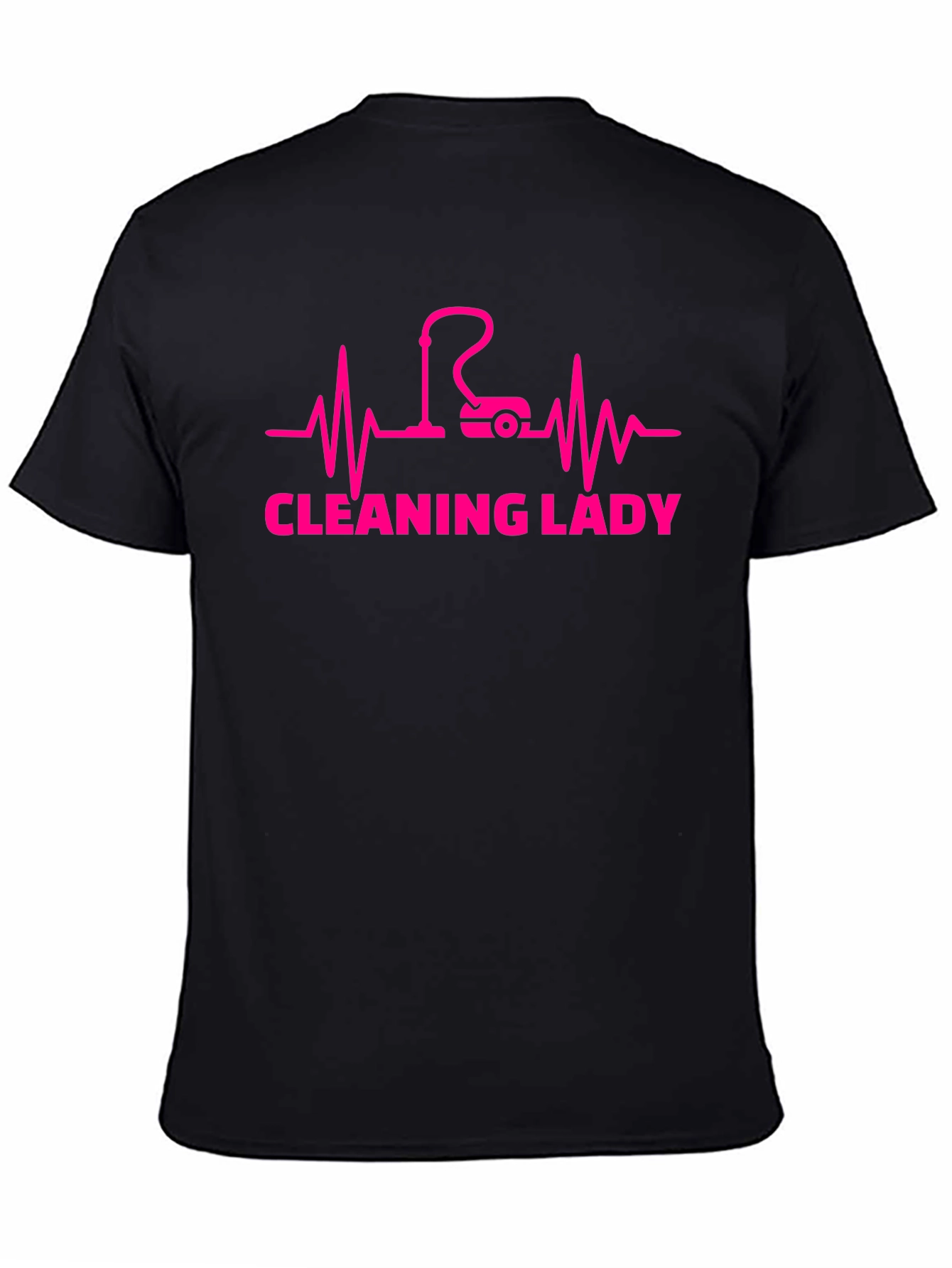 Cleaning Lady Heartbeat Graphic Tee - Black