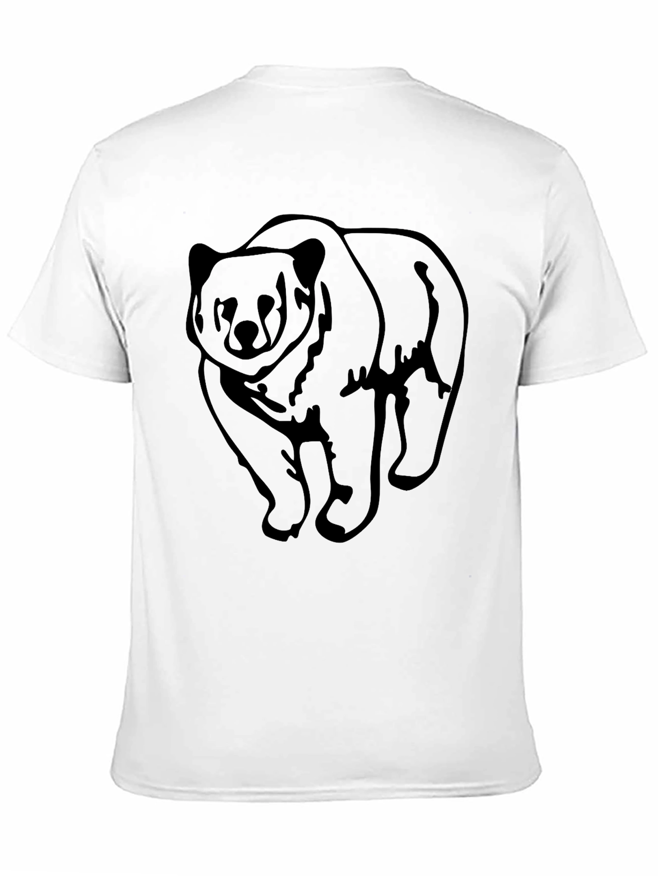 Bear Graphic Tee - Mens Black Crewneck Shirt