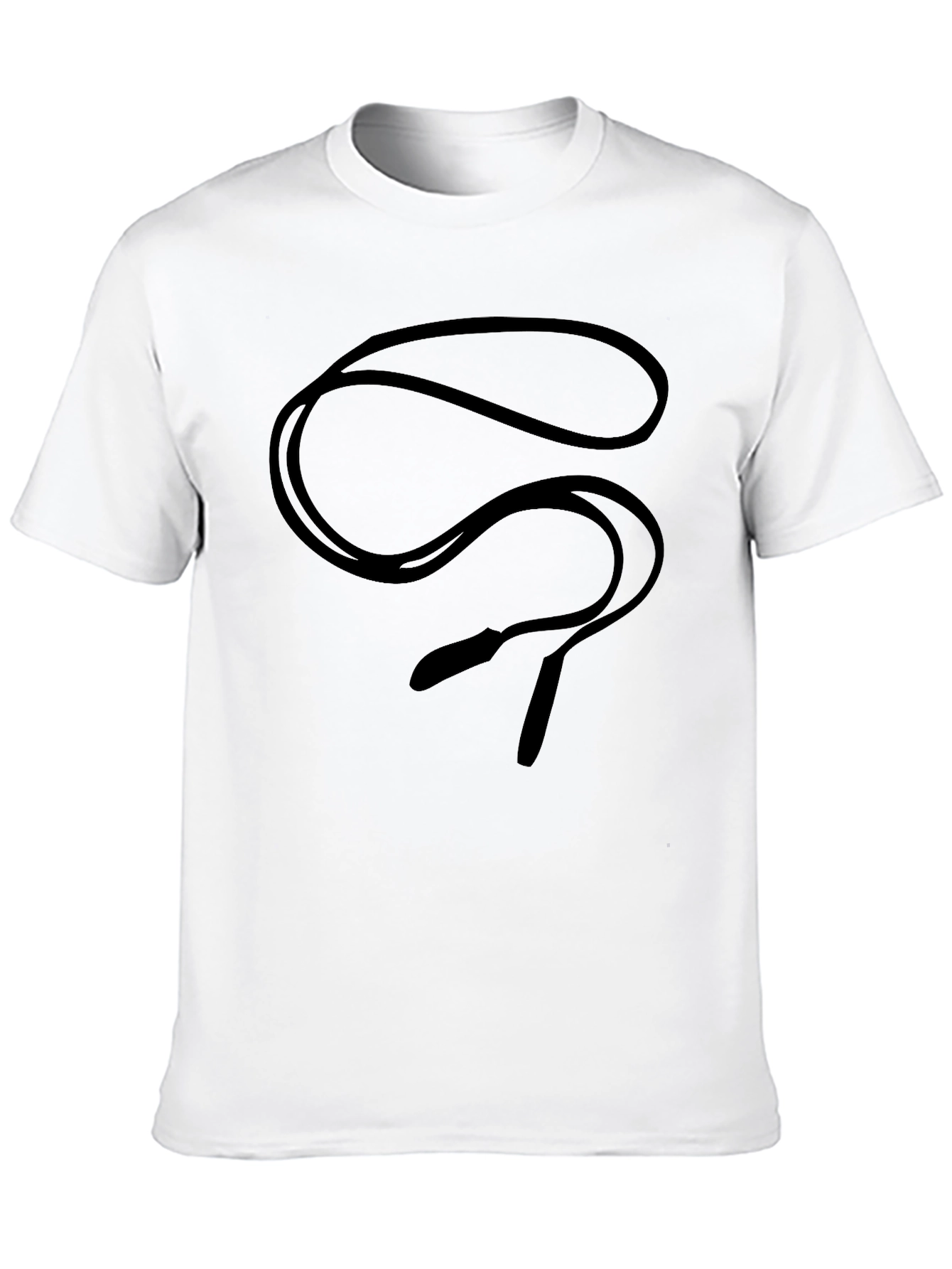 Black Graphic Tee - Lanyard Design Casual Shirt