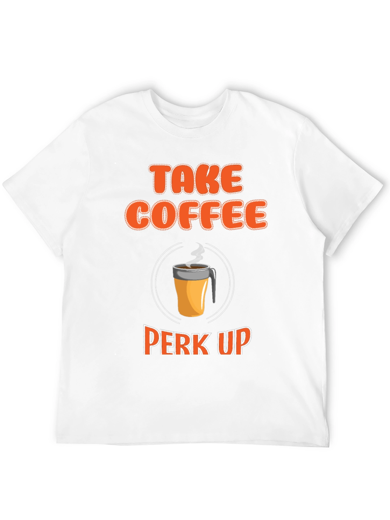 Take Coffee Perk Up Black Graphic Tee