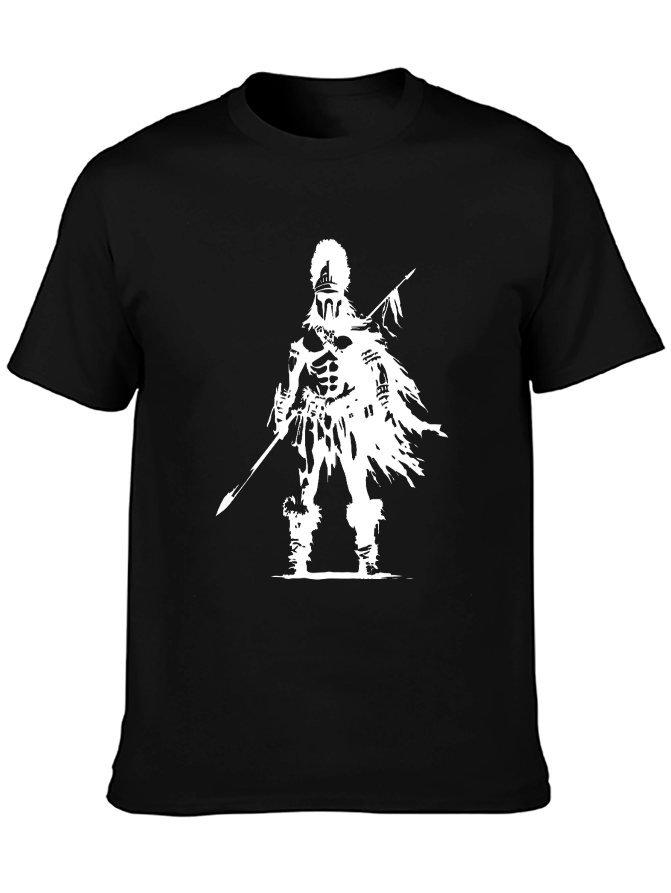Warrior Graphic T-Shirt - Black Cotton Tee