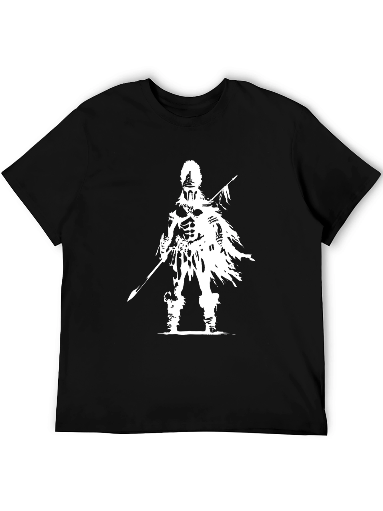 Warrior Graphic T-Shirt - Black Cotton Tee