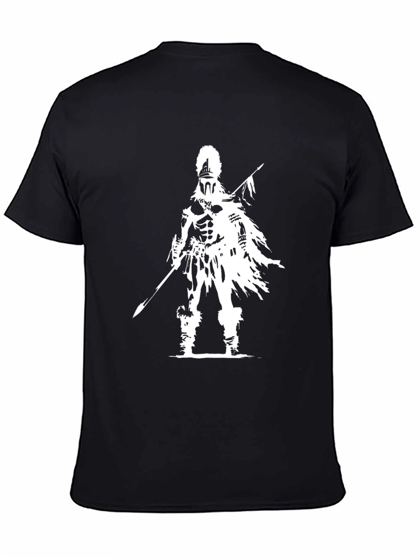 Warrior Graphic T-Shirt - Black Cotton Tee