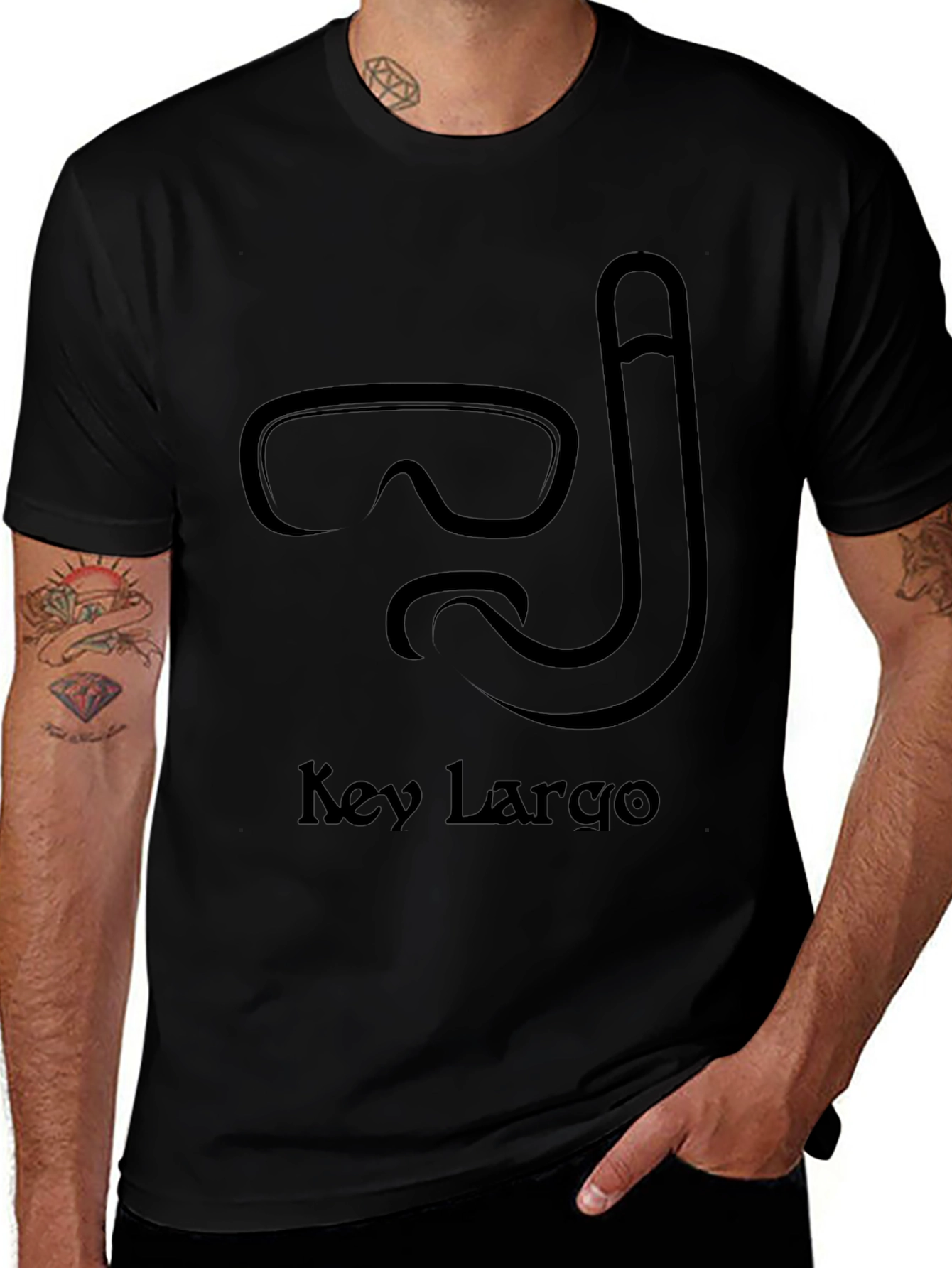 Key Largo Snorkel T-Shirt - Black