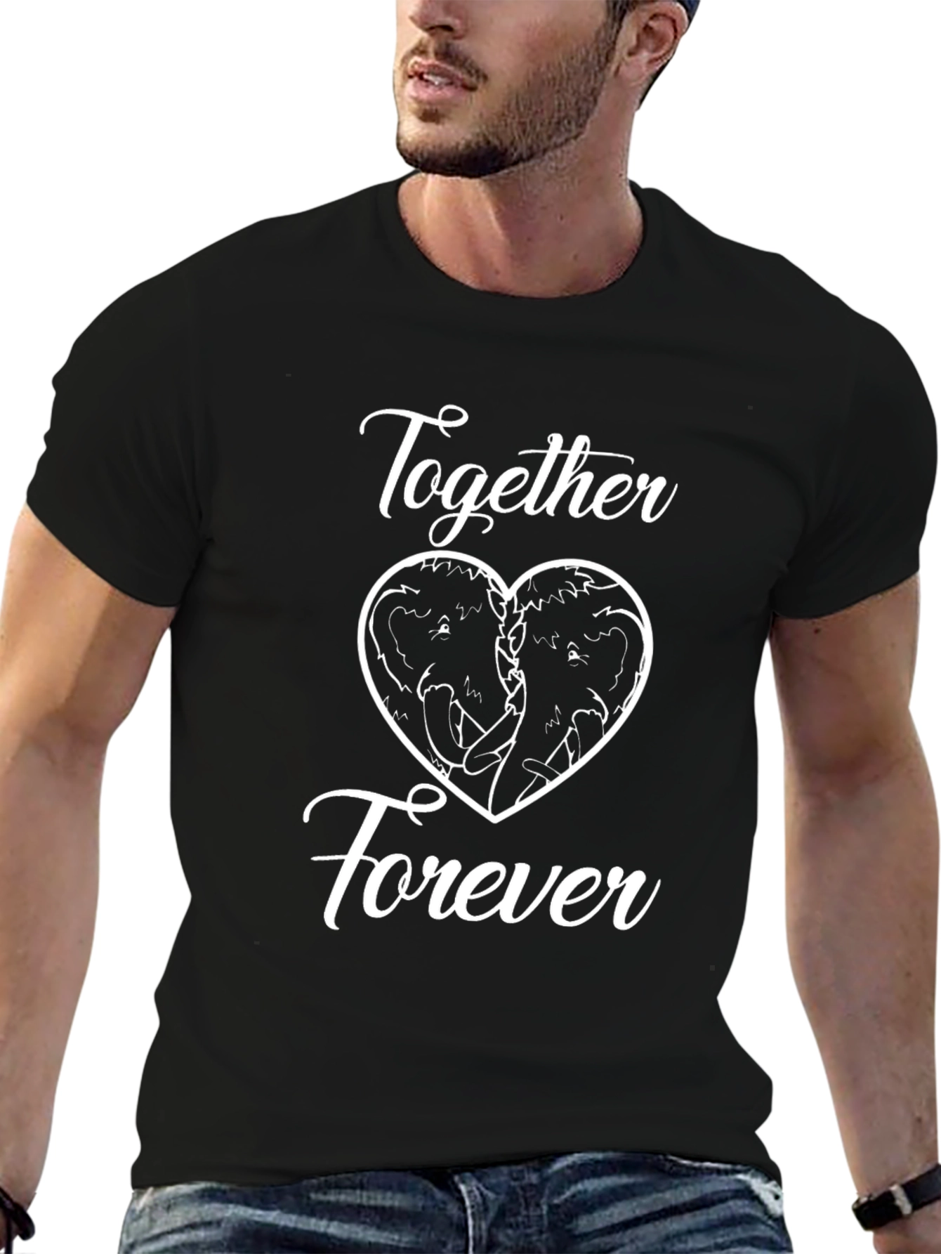 Together Forever Elephant Heart Graphic Tee
