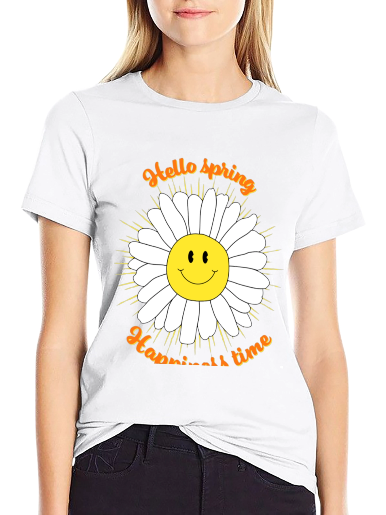 Hello Spring Daisy T-Shirt - Happiness Time
