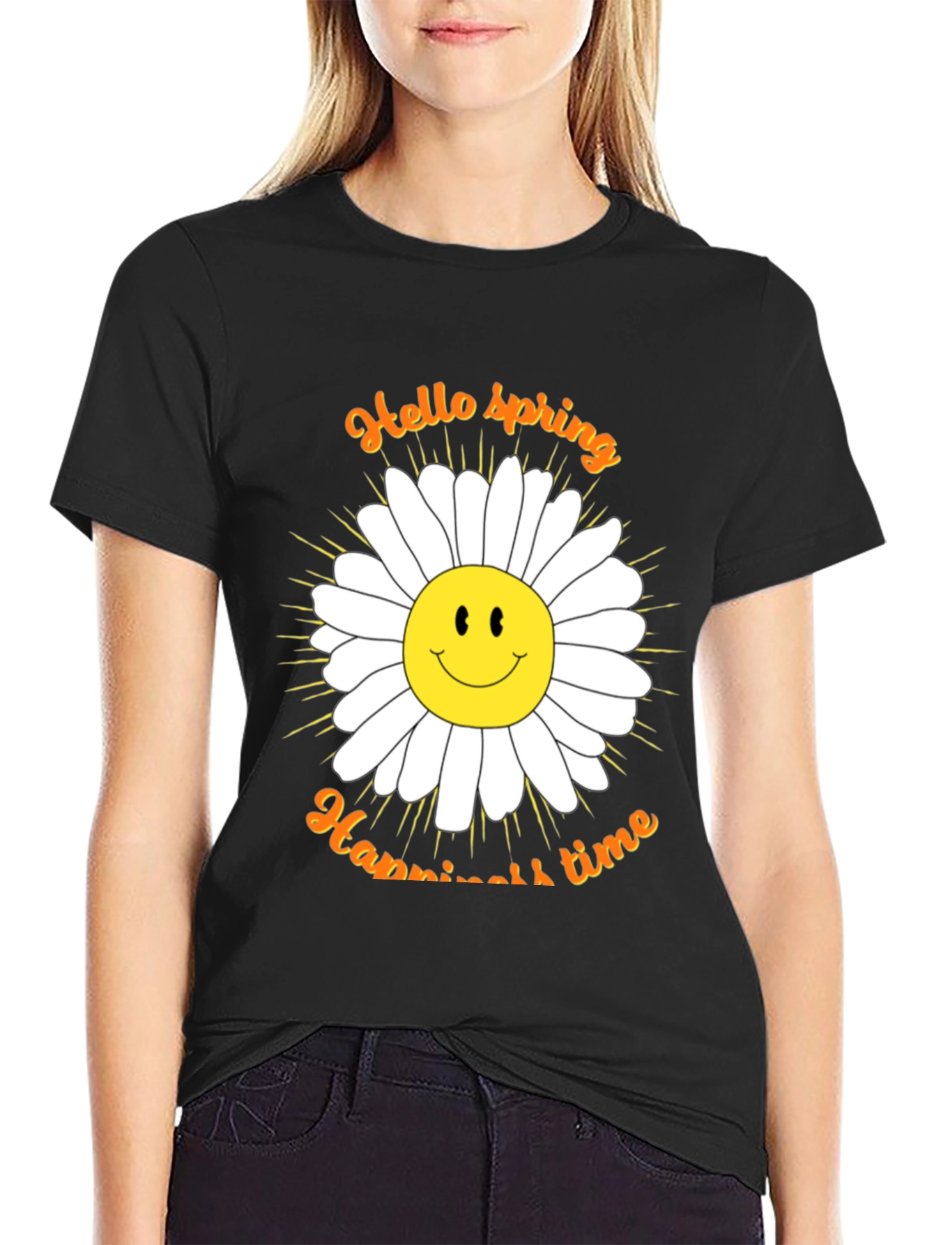 Hello Spring Daisy T-Shirt - Happiness Time