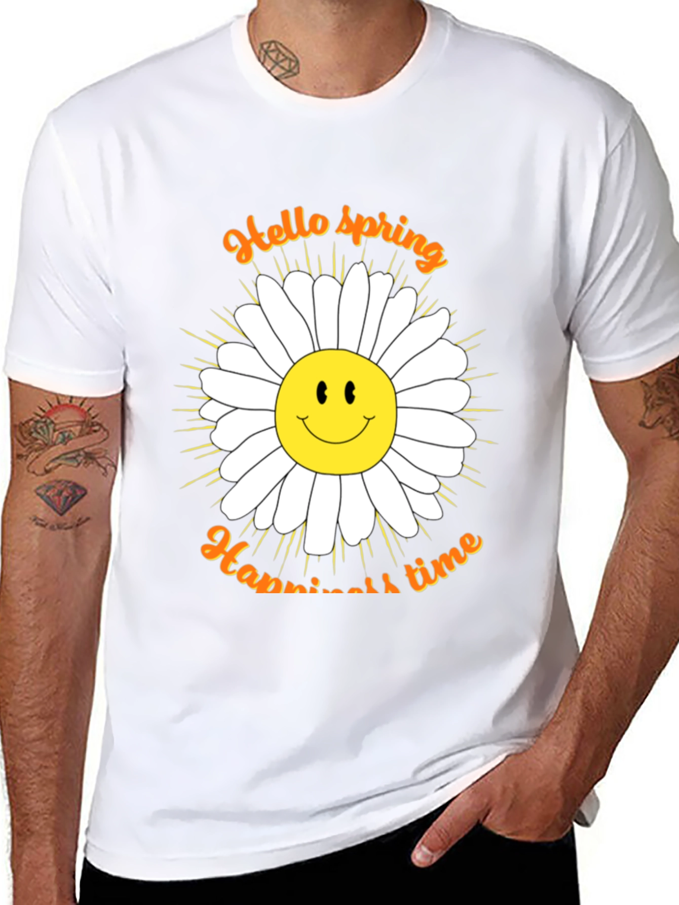 Hello Spring Daisy T-Shirt - Happiness Time
