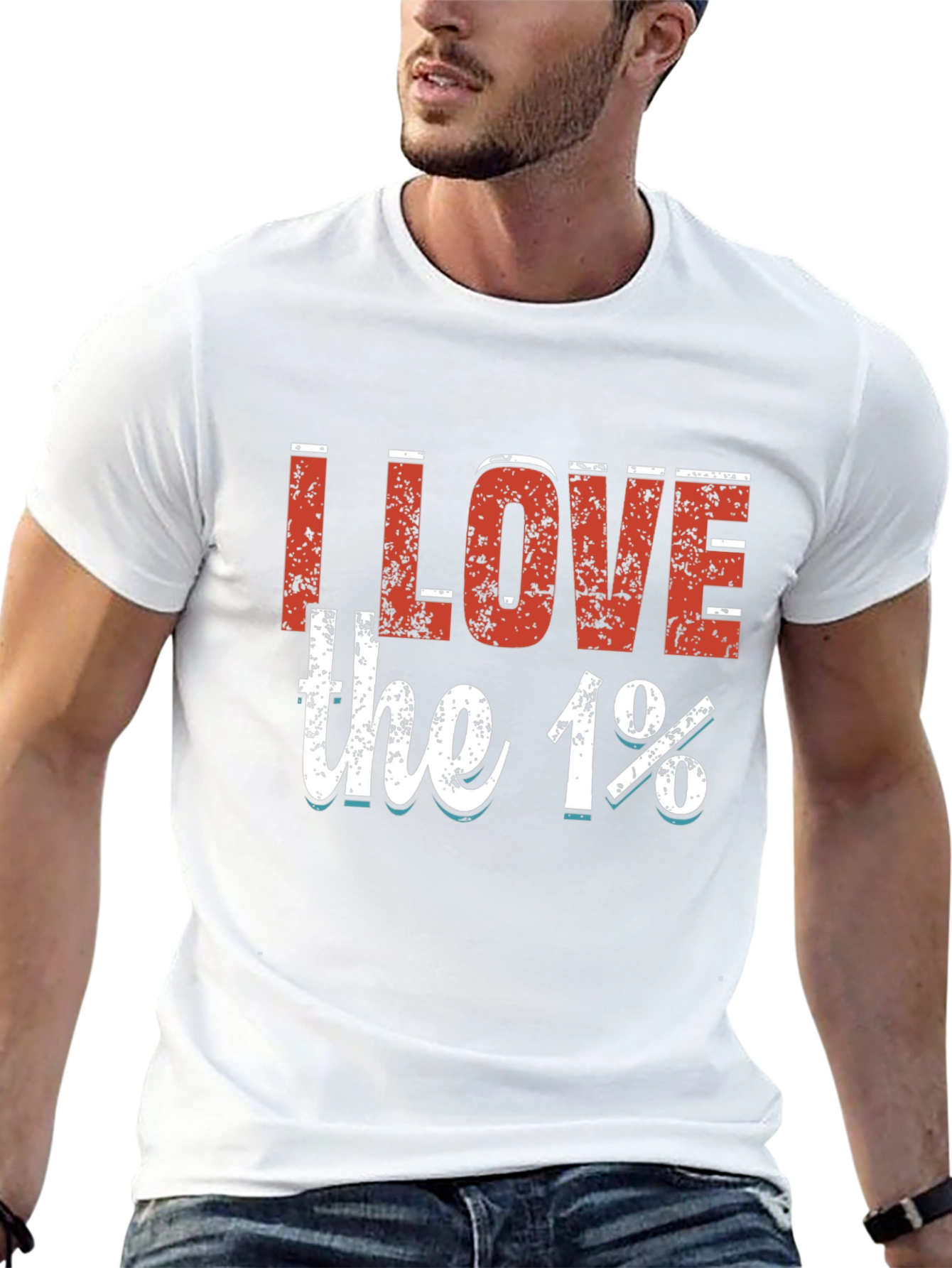 I Love the 1% T-Shirt Black Graphic Tee