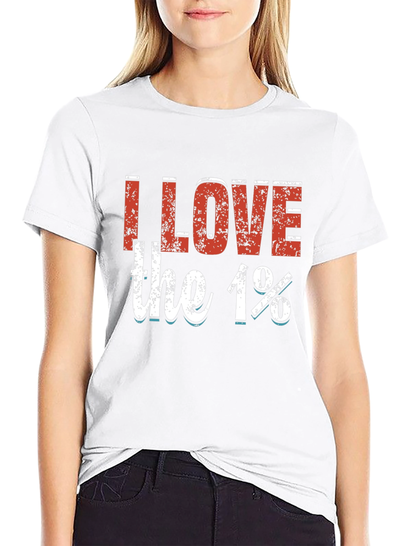I Love the 1% T-Shirt Black Graphic Tee