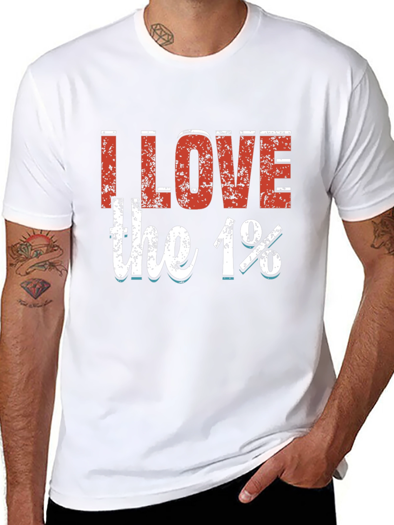 I Love the 1% T-Shirt Black Graphic Tee